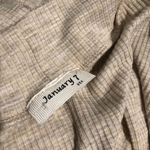 SOLD! Cream Long Sleeve Off the Shoulder Crop Top - Picture 3 of 3